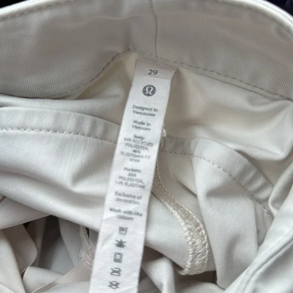 Lululemon City Sleek 5 Pocket Wide Leg High Rise 7/8 Length Pants 29 white opal - Picture 3 of 7